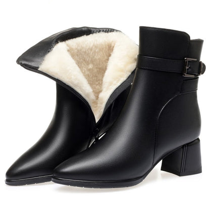 Dortmund Botim Genuine Leather Shoes With Fur Lining