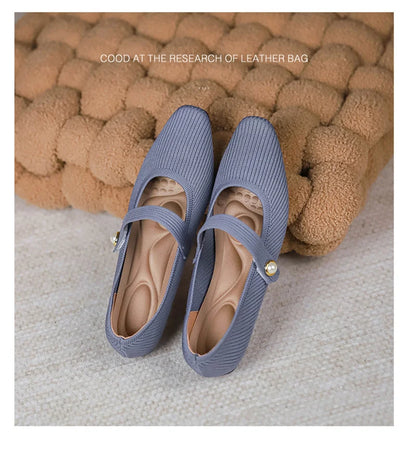 The Mollita Lisbon Elastic Ballet Flats (heel 1 cm)