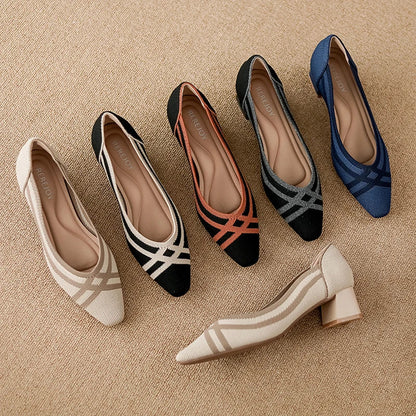 The Olgaine Prague Elastic Stilettos Heels (heel 4 cm)