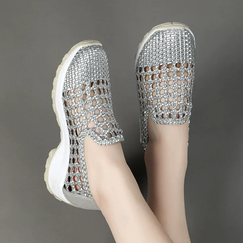 Cleopatra Leather Summer Sneakers – Breathable, Soft Sole, Elegant Design