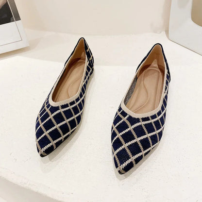 The Yaliane Vienna Elastic Ballet Flats (heel 1 cm)