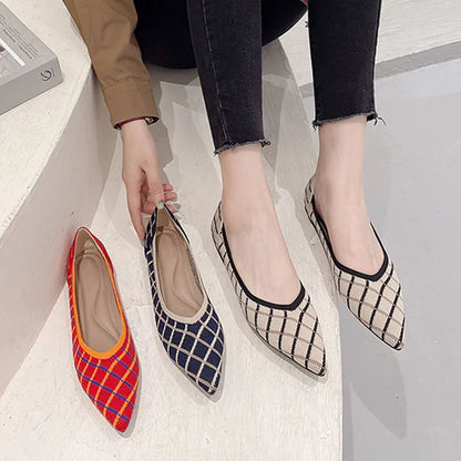 The Yaliane Vienna Elastic Ballet Flats (heel 1 cm)