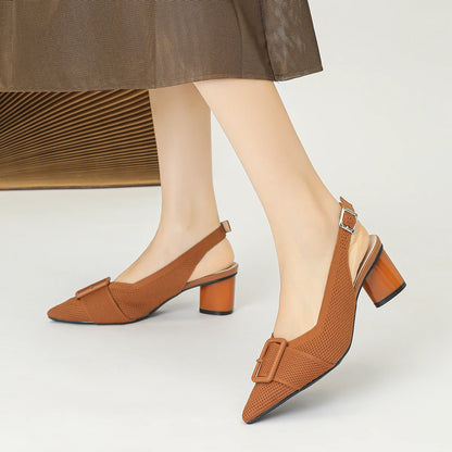 The Audace Seoul Pointed Slingback Knit Pumps (heel 5 cm)