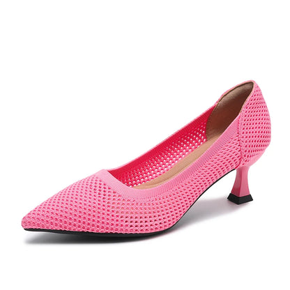 The Dynamique Monaco Pointed Knit Slingbacks (heel 6 cm)