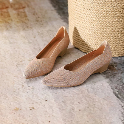 The Élan™ Vienna Pointed Wedge Knit Pumps (heel 4 cm)