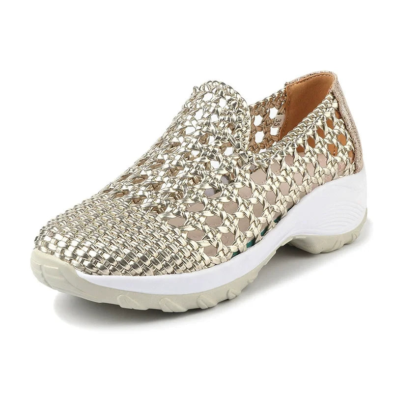 Cleopatra Leather Summer Sneakers – Breathable, Soft Sole, Elegant Design