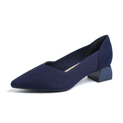 The Structure Basic Pointed Knit Pumps (heel 3.5 cm)