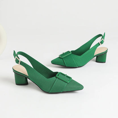 The Audace Seoul Pointed Slingback Knit Pumps (heel 5 cm)