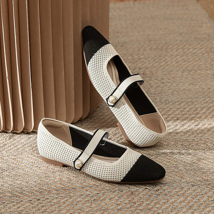 The Clarisse Florence Knit Mary Janes (heel 1 cm)