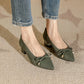 The Douceur Rome Knit Bow Heels (heel 3.5 cm)