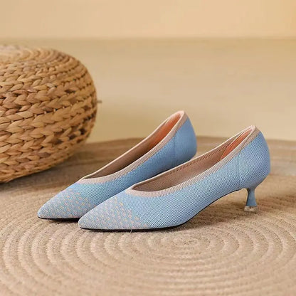 The Juliana Vienna Pointed Knit Pumps (heel 3 cm)
