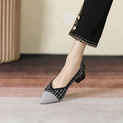 The Structure Milano Pointed Knit Pumps (heel 3.5 cm)