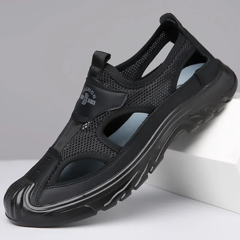 Muscat - Lightweight Mesh & Leather Hybrid Sandals for Men