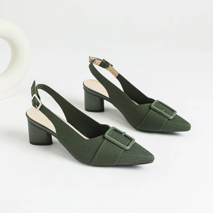 The Audace Seoul Pointed Slingback Knit Pumps (heel 5 cm)
