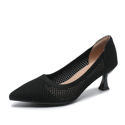 The Dynamique Monaco Pointed Knit Slingbacks (heel 6 cm)
