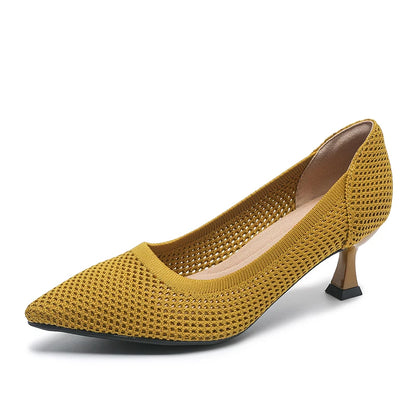 The Dynamique Monaco Pointed Knit Slingbacks (heel 6 cm)