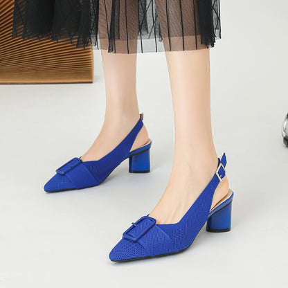 The Audace Seoul Pointed Slingback Knit Pumps (heel 5 cm)