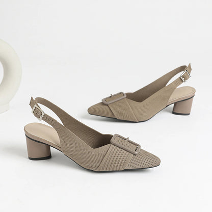 The Audace Seoul Pointed Slingback Knit Pumps (heel 5 cm)