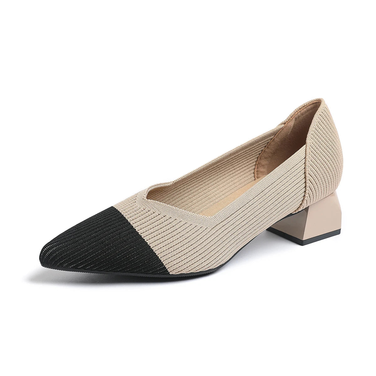The Structure Basic Pointed Knit Pumps (heel 3.5 cm)