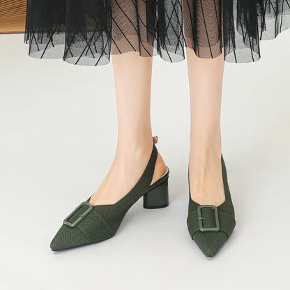 The Audace Seoul Pointed Slingback Knit Pumps (heel 5 cm)