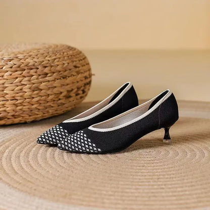 The Juliana Vienna Pointed Knit Pumps (heel 3 cm)