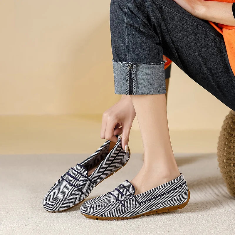 The Mirelle Copenhagen Chevron Loafers (heel 1 cm)