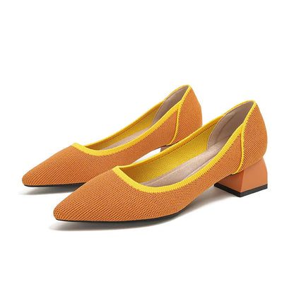 The Élégance Riviera Pointed Knit Pumps (heel 3.5 cm)