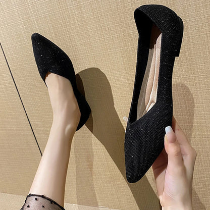 The Celesta Monte Carlo Shimmer Knit Flats (heel 1 cm) Special Collection ✨