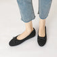 The Tasié Bordeaux Elastic Ballet Flats (heel 1 cm)