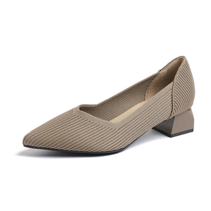 The Structure Basic Pointed Knit Pumps (heel 3.5 cm)