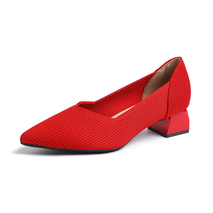 The Structure Basic Pointed Knit Pumps (heel 3.5 cm)