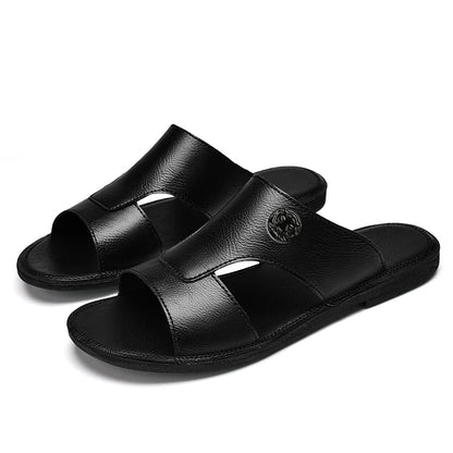 Riyadh - Leather Slide Sandals for Men Minimalist & Structured