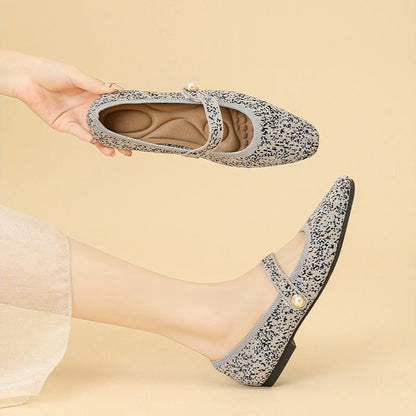 The Clarisse Florence Knit Mary Janes (heel 1 cm)