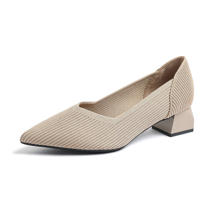 The Structure Basic Pointed Knit Pumps (heel 3.5 cm)