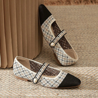 The Clarisse Florence Knit Mary Janes (heel 1 cm)