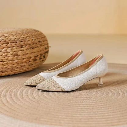 The Juliana Vienna Pointed Knit Pumps (heel 3 cm)