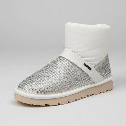 Rostova Winter Boots With Rhinestones PU Lined Size Up One