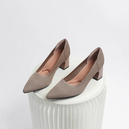 The Haute Capri Pointed Knit Pumps (heel 6 cm)