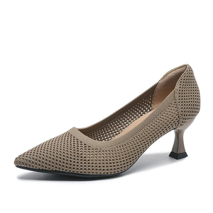 The Dynamique Monaco Pointed Knit Slingbacks (heel 6 cm)