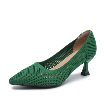 The Dynamique Monaco Pointed Knit Slingbacks (heel 6 cm)