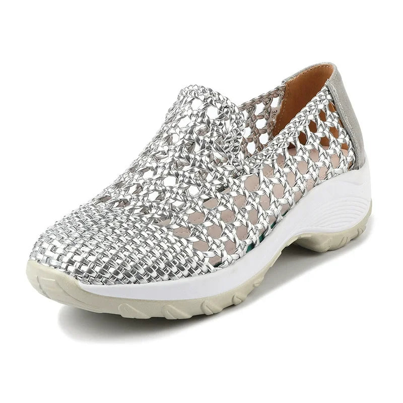Cleopatra Leather Summer Sneakers – Breathable, Soft Sole, Elegant Design