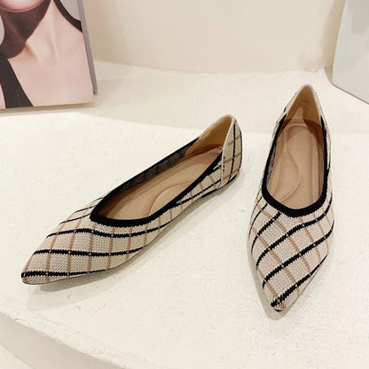 The Yaliane Vienna Elastic Ballet Flats (heel 1 cm)