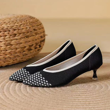 The Juliana Vienna Pointed Knit Pumps (heel 3 cm)