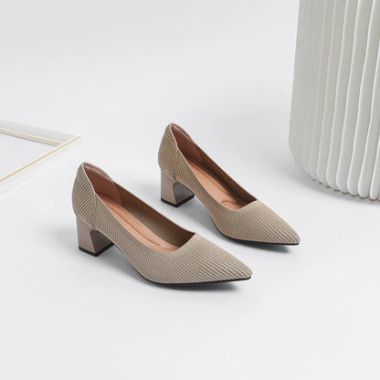 The Haute Capri Pointed Knit Pumps (heel 6 cm)