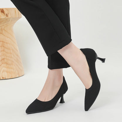 The Dynamique Monaco Pointed Knit Slingbacks (heel 6 cm)