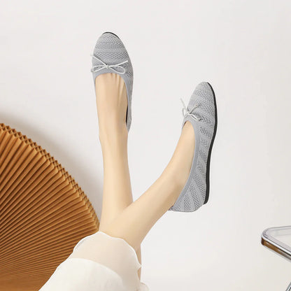 The Tasié Bordeaux Elastic Ballet Flats (heel 1 cm)