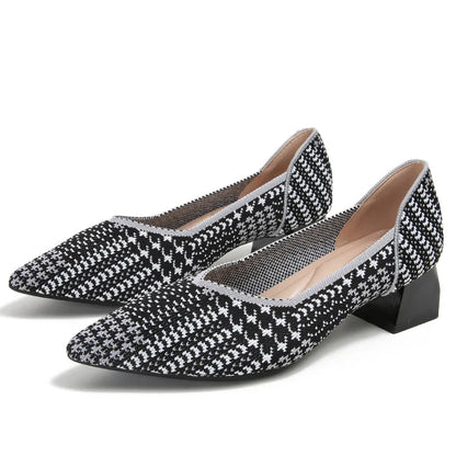 The Structure Basic Pointed Knit Pumps (heel 3.5 cm)