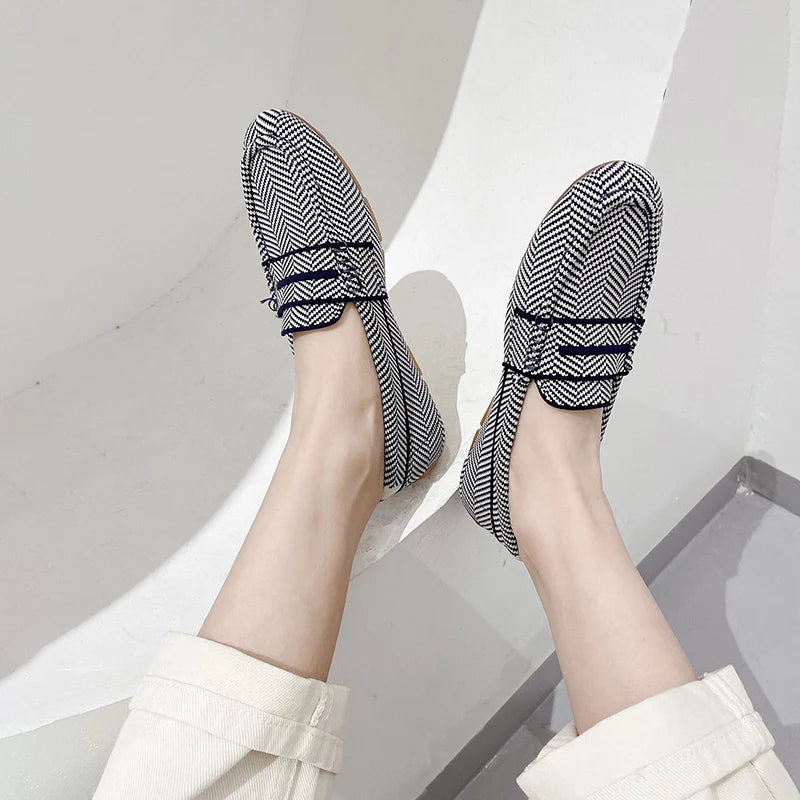 The Mirelle Copenhagen Chevron Loafers (heel 1 cm)