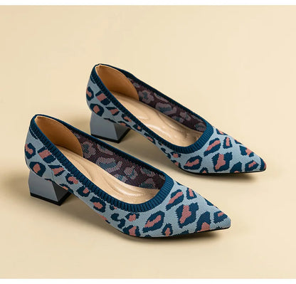 The Élégance Cannes Pointed Knit Pumps (heel 3.5 cm)