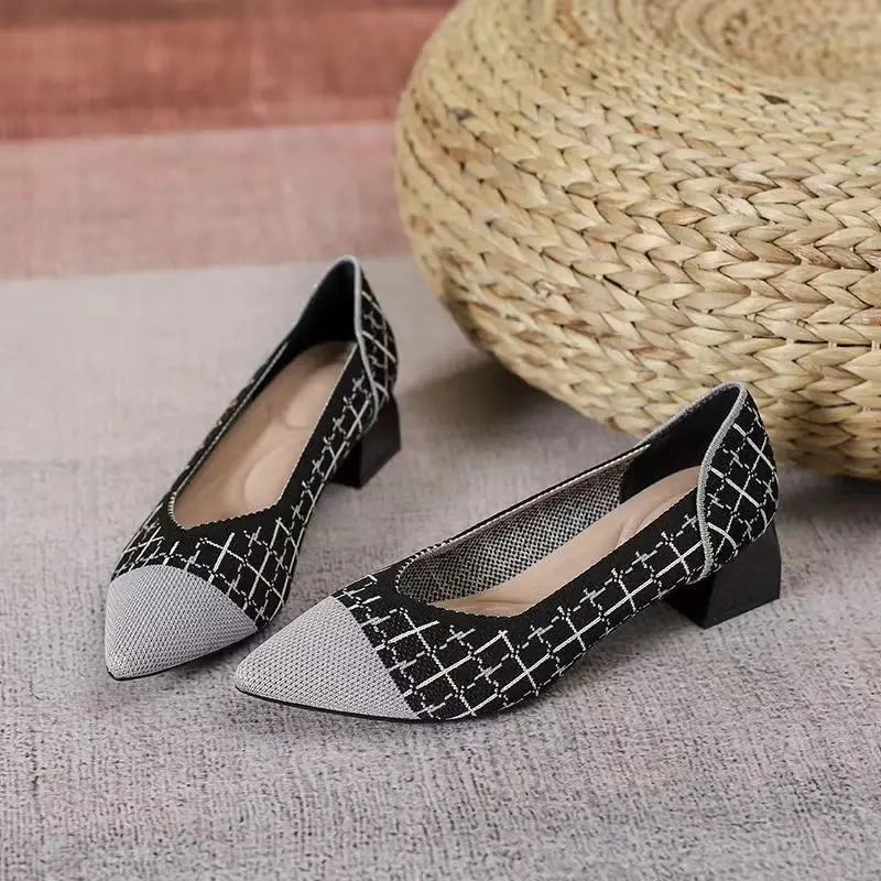 The Structure Milano Pointed Knit Pumps (heel 3.5 cm)